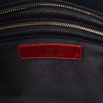 Valentino Garavani Vitello Small Rockstud Double Handle Tote Black 7 of 10