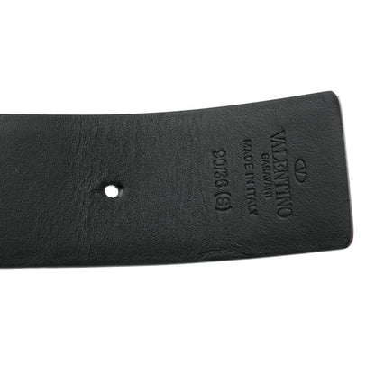 Valentino Garavani Glossy Calfskin VLogo Belt 90 36 Black 6 of 8