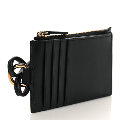 Versace Calfskin Logo Medusa Lanyard Wallet Black 2 of 5