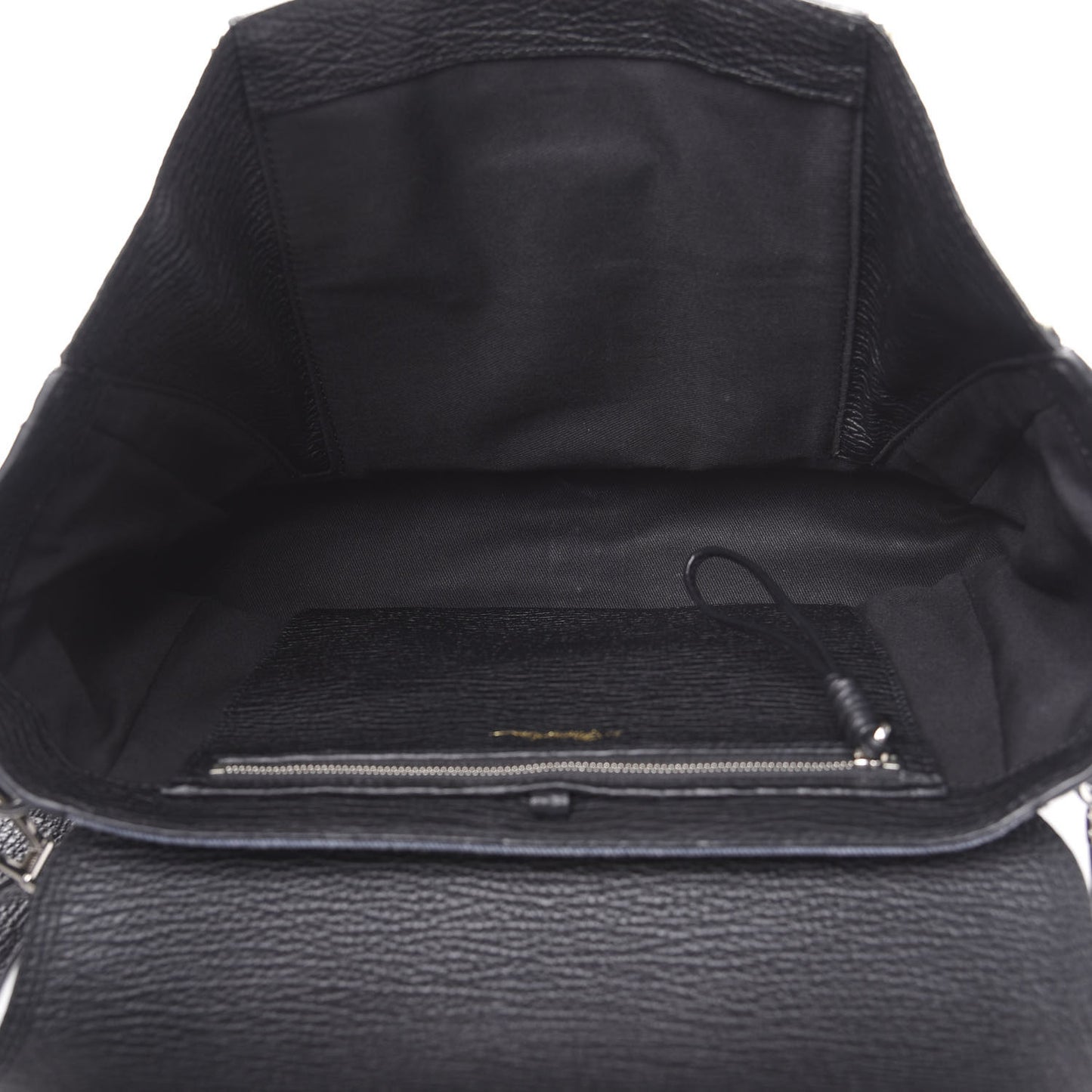 3.1 Textured Calfskin Denim Medium Pashli Satchel Black