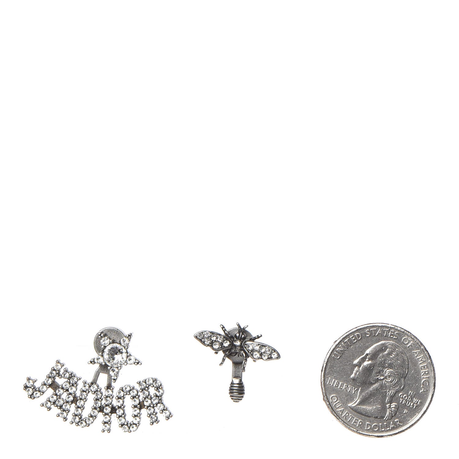 Christian Dior Palladium Crystal J'adior Earrings 2 of 5