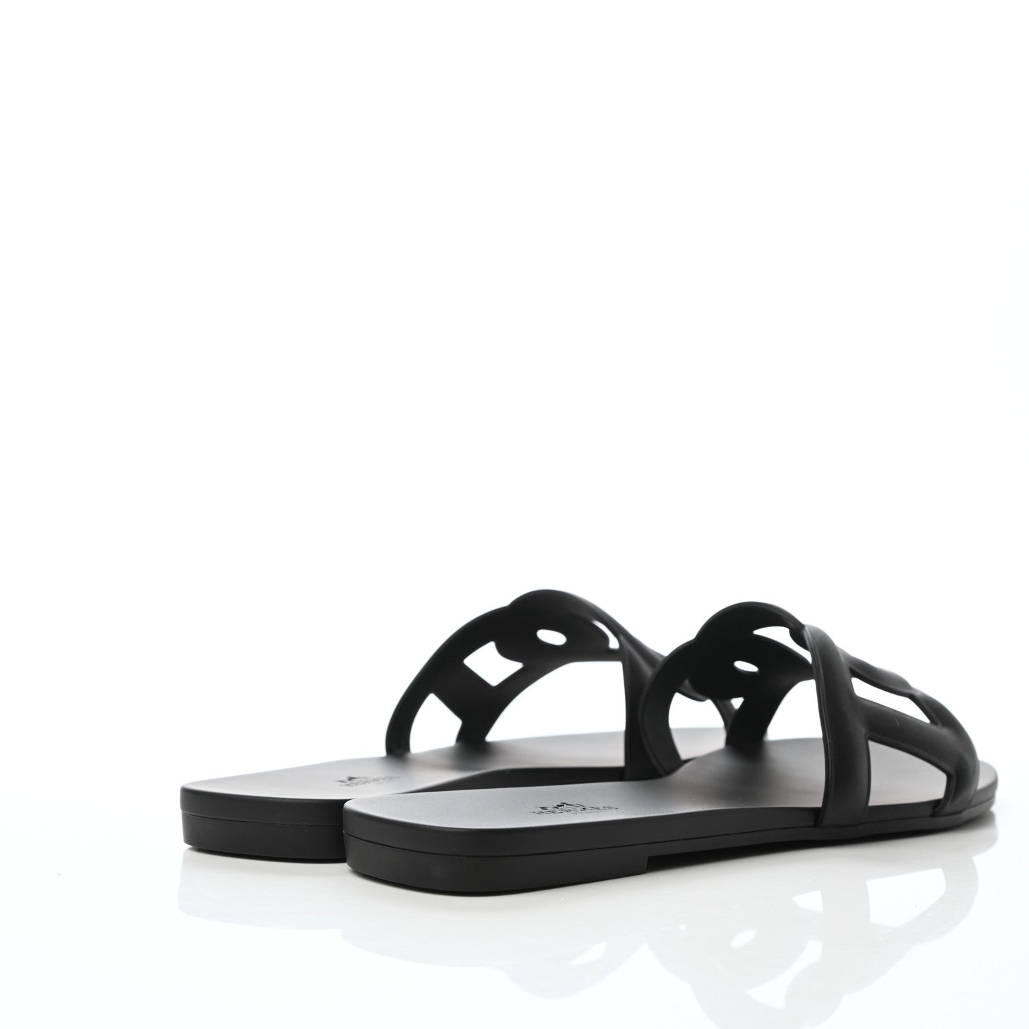 Hermes Rubber Aloha Sandals 41 Black 4 of 7