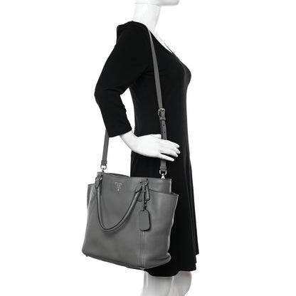 Prada Vitello Daino Side Pocket Tote Marmo 2 of 18