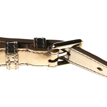 Christian Dior Metallic Patent Micro-Cannage Medium Diorama Flap Bag Gold 17 of 20