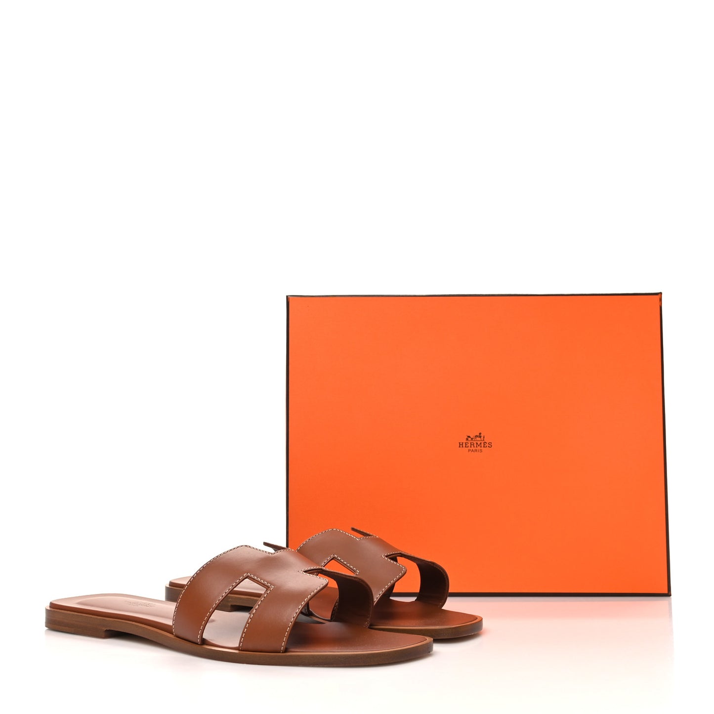 Box Calfskin Oran Sandals 40 Gold