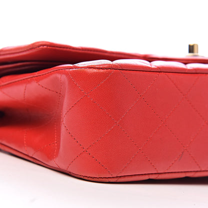 Chanel Lambskin Quilted Medium Double Flap Red 8 of 11