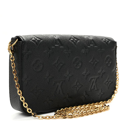Louis Vuitton Empreinte Pochette Felicie Chain Wallet Black 4 of 10