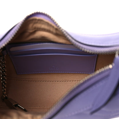 Gucci Calfskin Matelasse Mini GG Marmont Half Moon Hobo Lapis 6 of 10