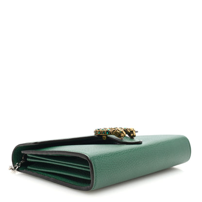 Gucci Calfskin Mini Dionysus Chain Wallet Emerald 4 of 10