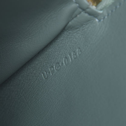 Celine Plastic Bag with Cloudy Lambskin Solo Zip Pouch Clutch Celadon 14 of 16