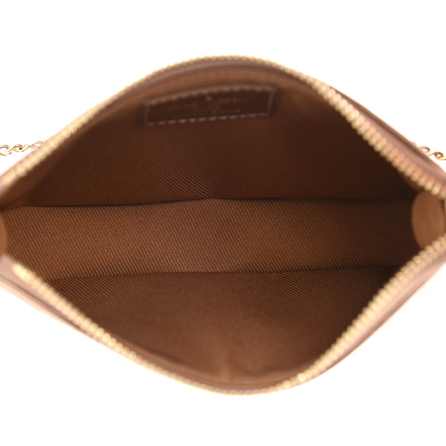 Metallic Vernis Mini Pochette Accessories Rose Gold