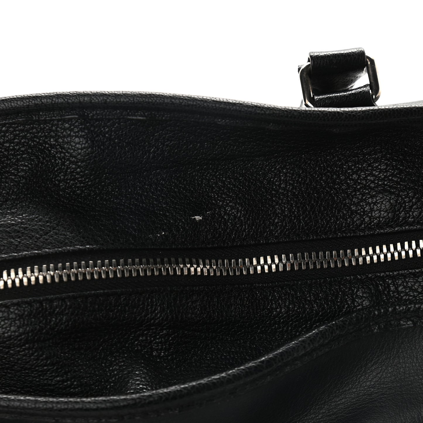 Calfskin Top Handle Satchel Bag Black