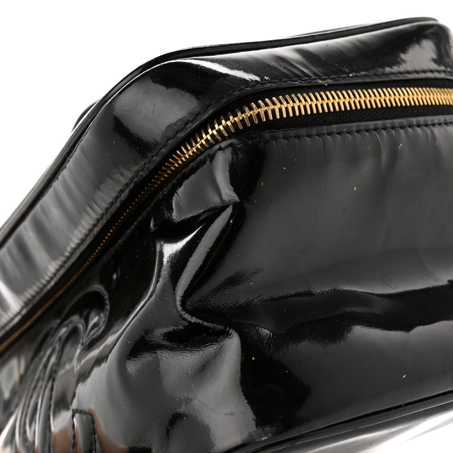 Patent Vanity Cosmetic Case Black
