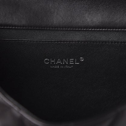 Chanel Lambskin Quilted Clutch With Chain Flap Black 6 of 10
