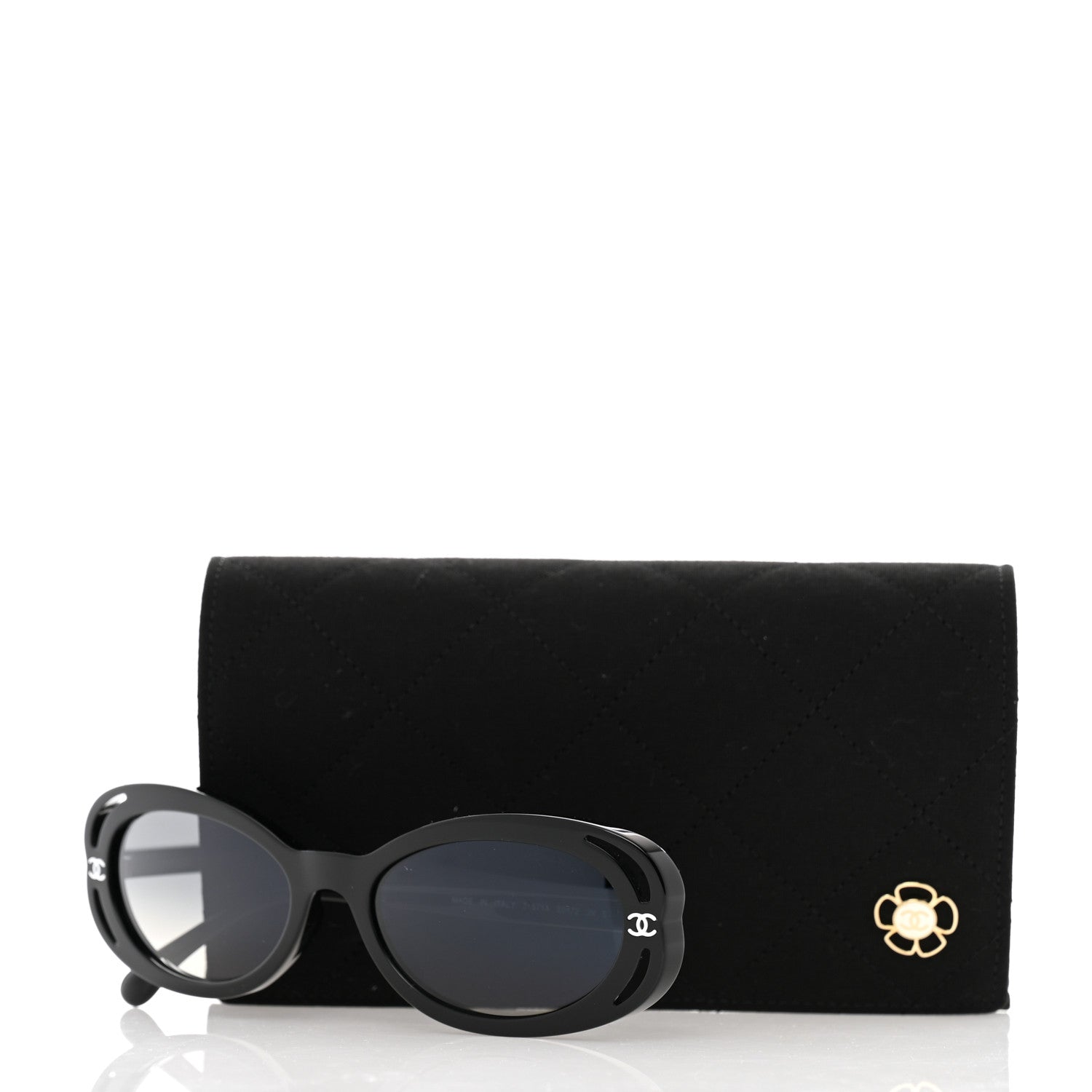 Chanel Acetate Oval Sunglasses 71571A Black 7 of 7