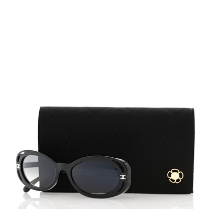 Chanel Acetate Oval Sunglasses 71571A Black 7 of 7