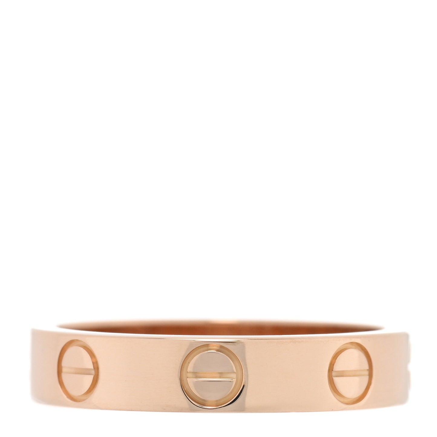 18K Pink Gold 3.5mm LOVE Wedding Band Ring 48 4.5