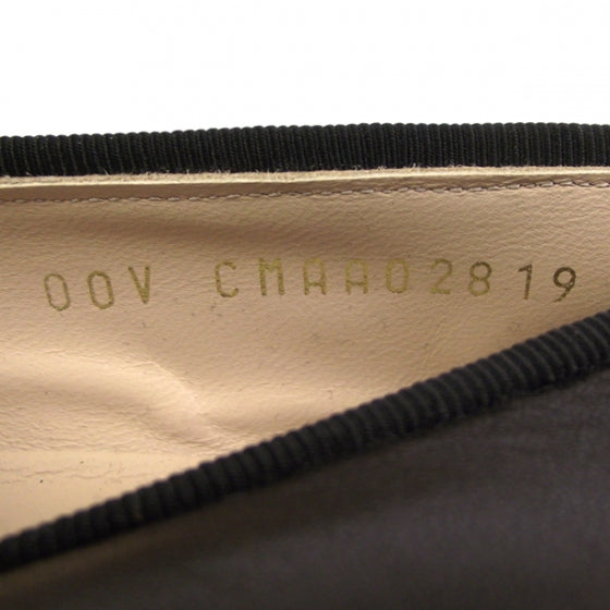 Chanel Patent Leather Tip Ballerina Flats 35.5 Black 9 of 10