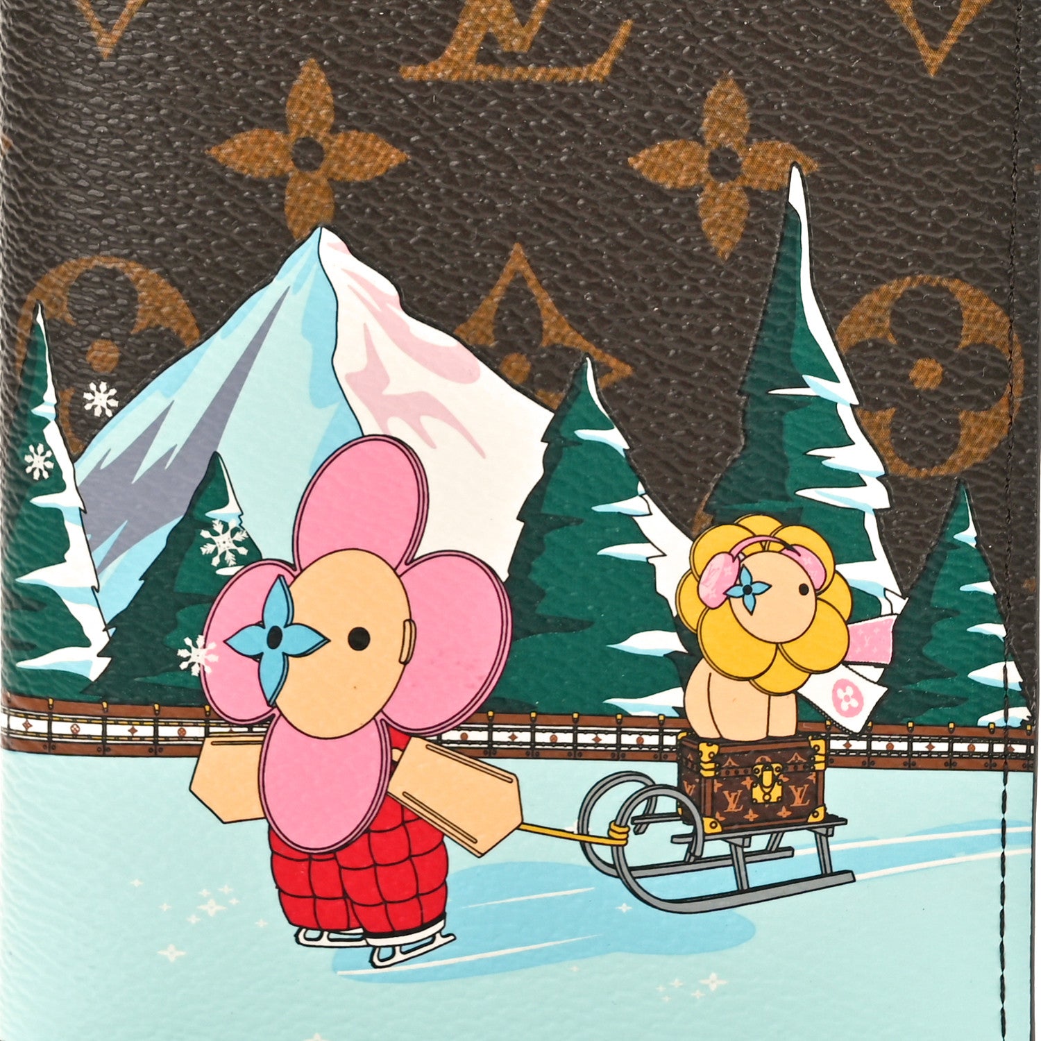 Louis Vuitton Monogram 2023 Christmas Animation Alpine Passport Cover Pink 7 of 7