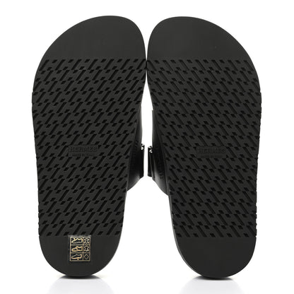 Hermes Calfskin Womens Chypre Sandals 36 Black 5 of 9