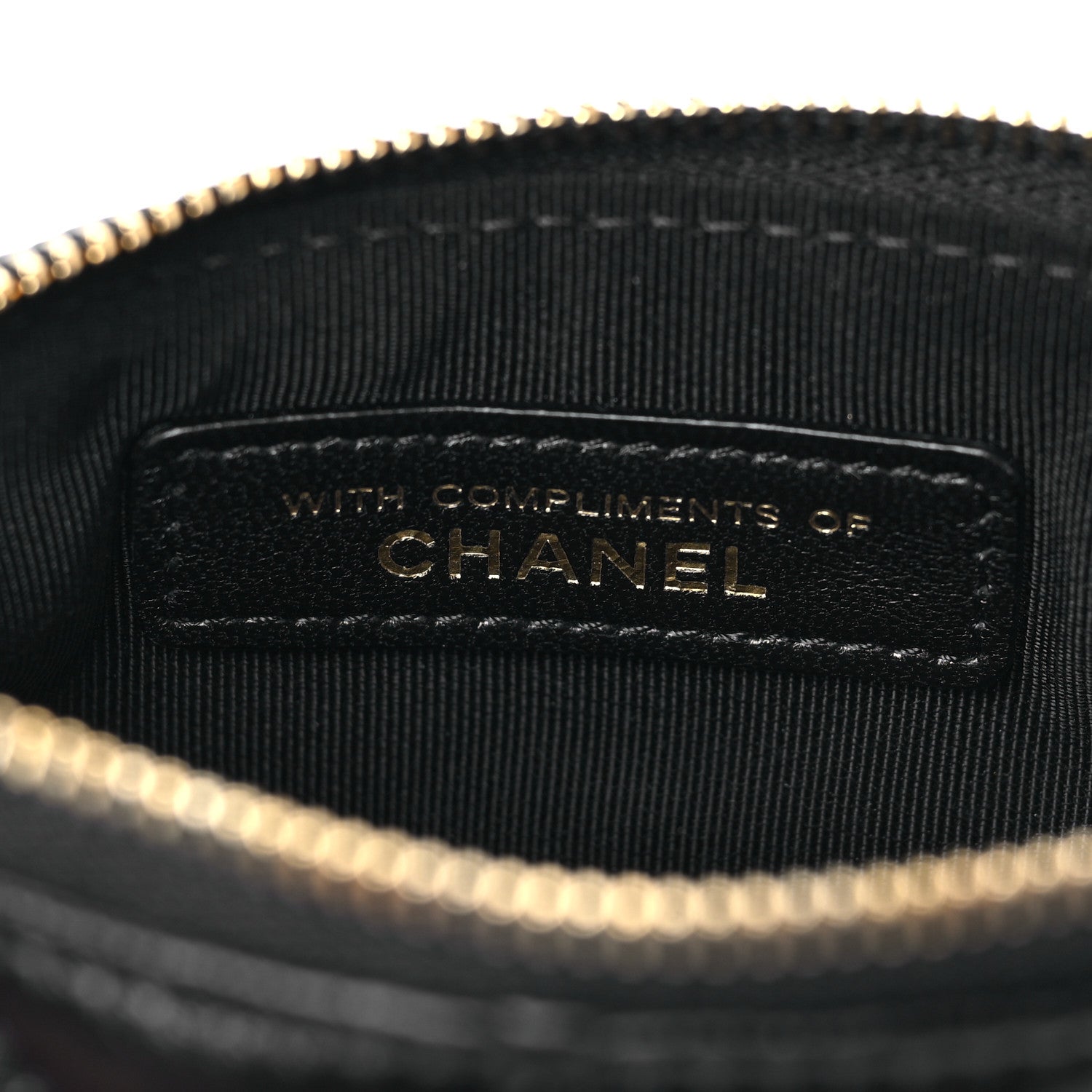 Chanel Lambskin Quilted Small No. 5 Cosmetic Case Black 7 of 9