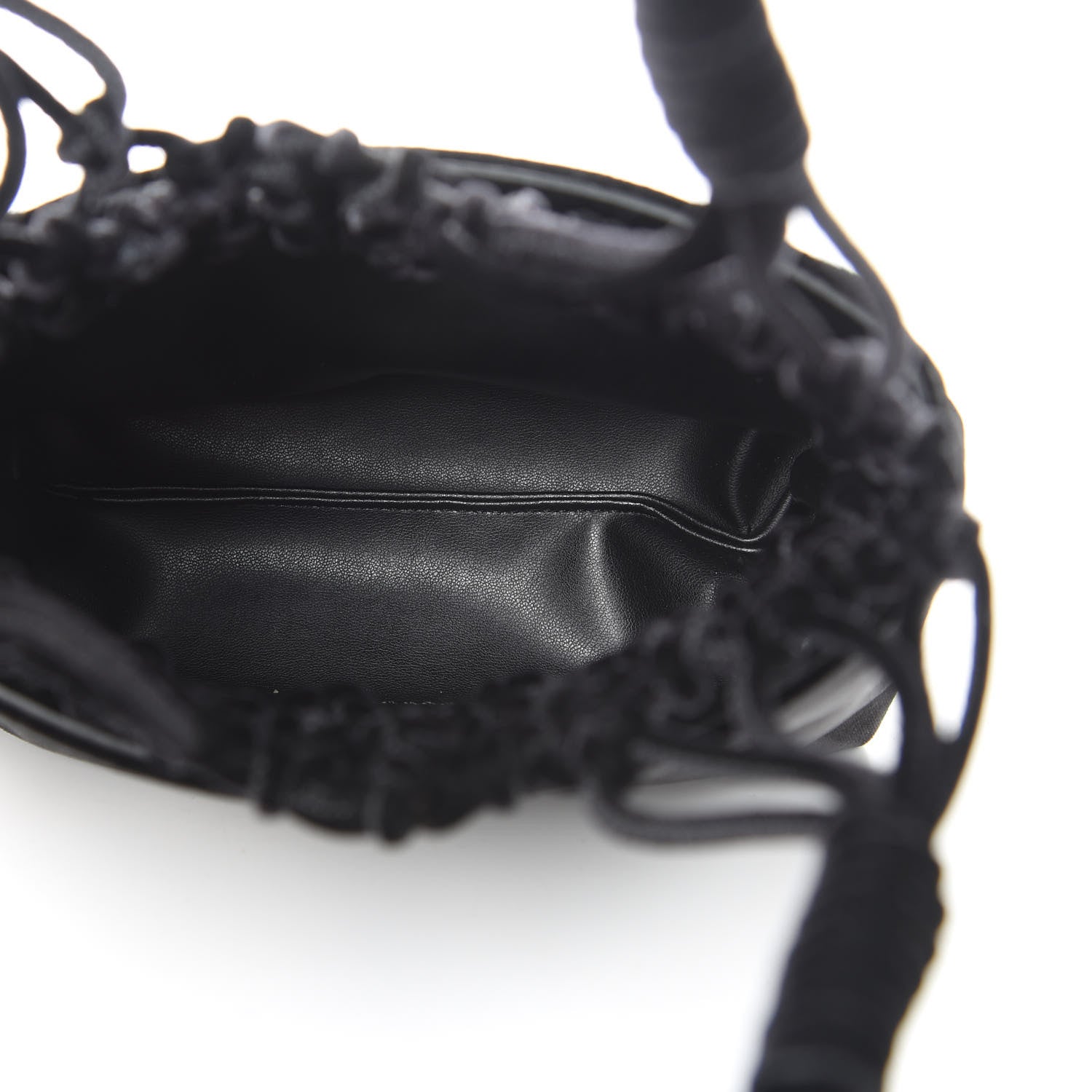 Stella McCartney Velvet Crystal Logo Knotted Tote Black 5 of 9