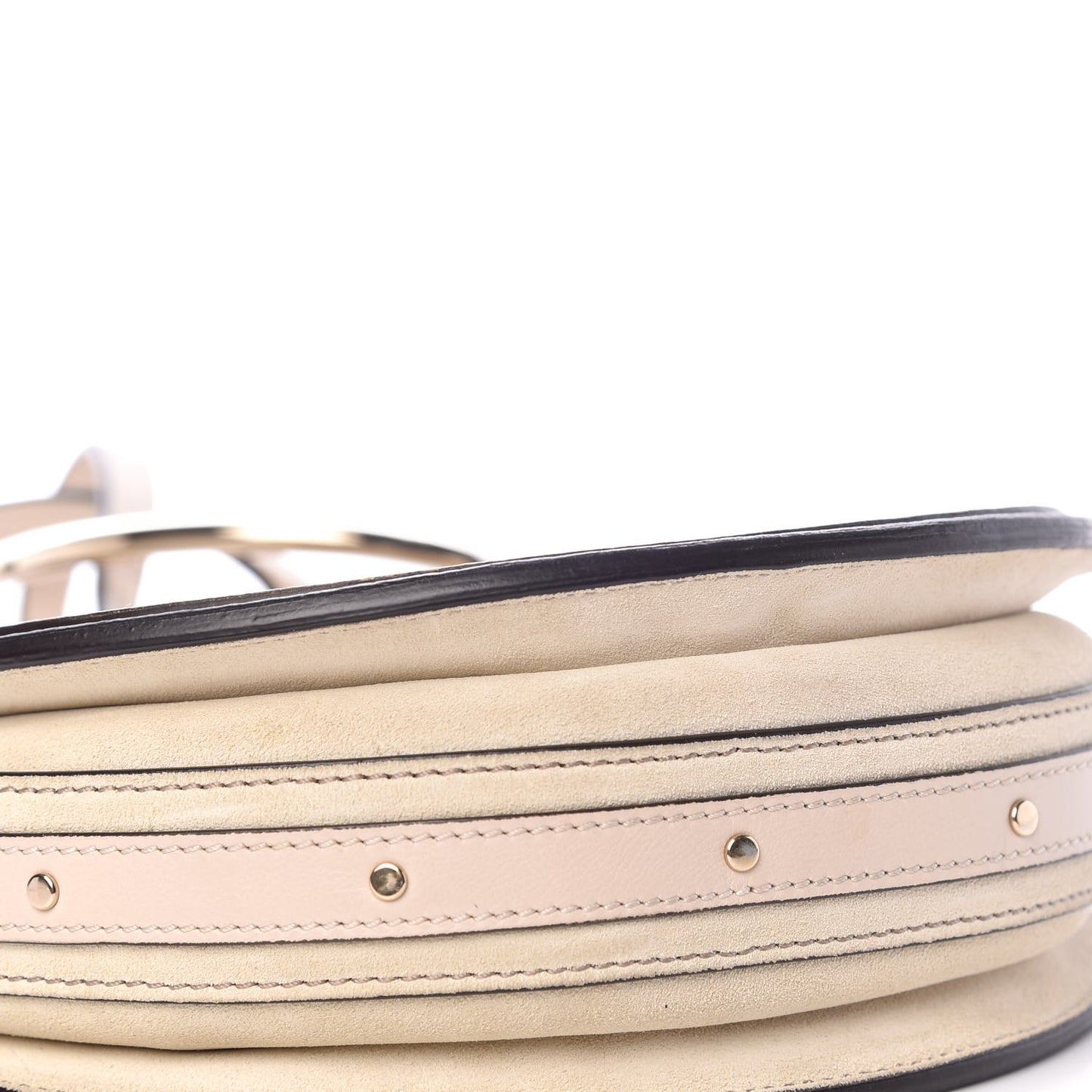 Metallic Calfskin Suede Small Pixie Bag Gold