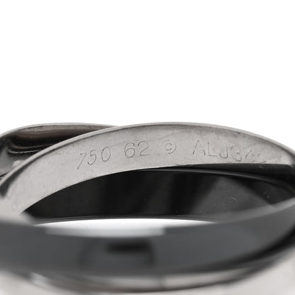 Cartier 18K White Gold Black Ceramic Trinity Ring 62 10 4 of 4
