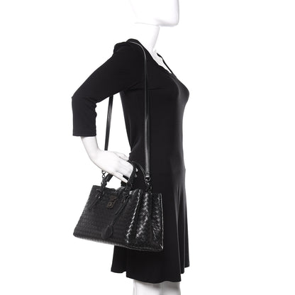 Bottega Veneta Light Calf Intrecciato Small Roma Black 2 of 13