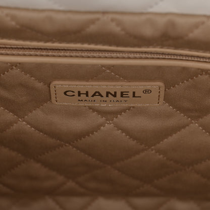 Chanel Shiny Calfskin Quilted Small Rainbow Chanel 22 White 7 of 11
