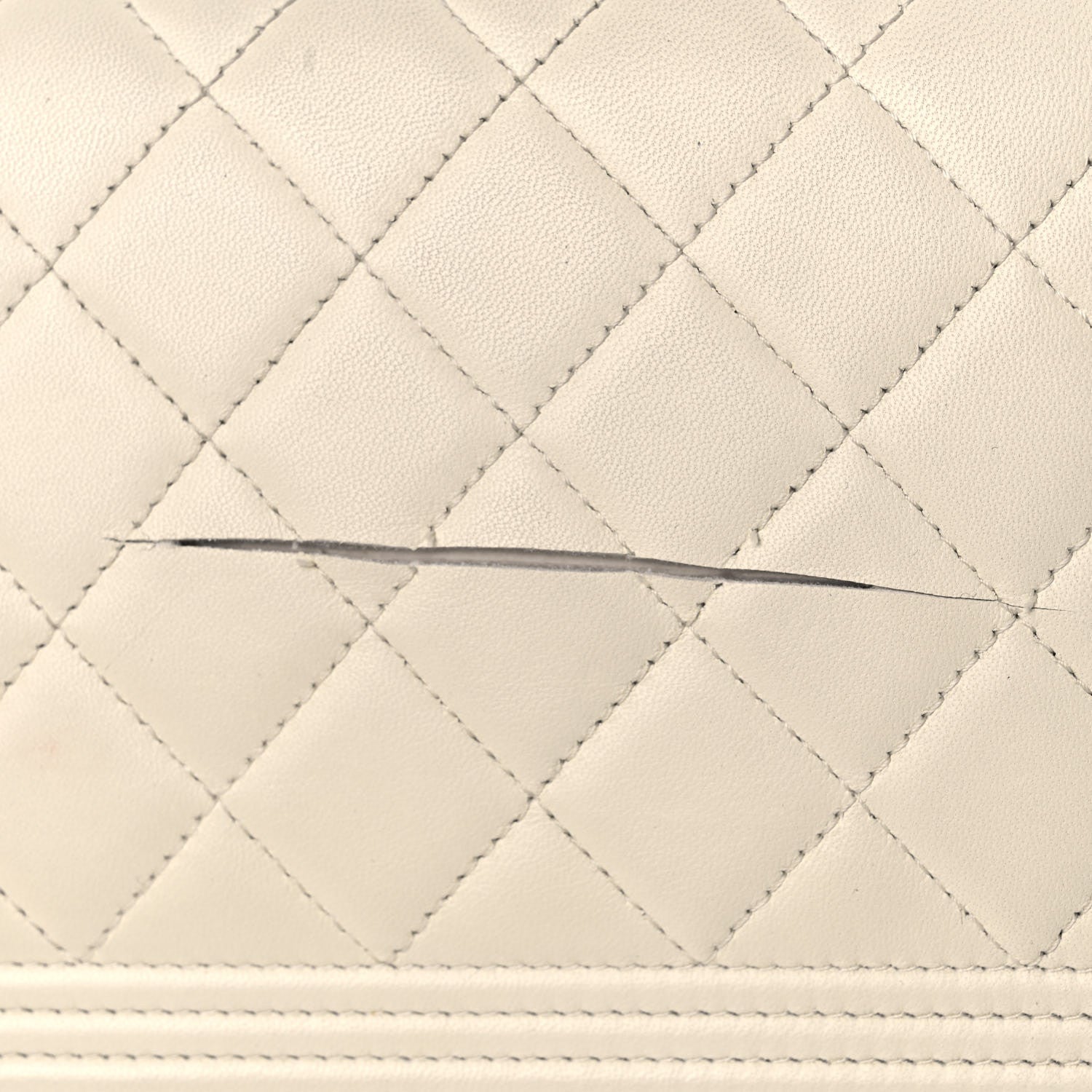 Chanel Caviar Quilted Boy Wallet On Chain WOC White 15 of 15
