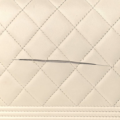 Chanel Caviar Quilted Boy Wallet On Chain WOC White 15 of 15