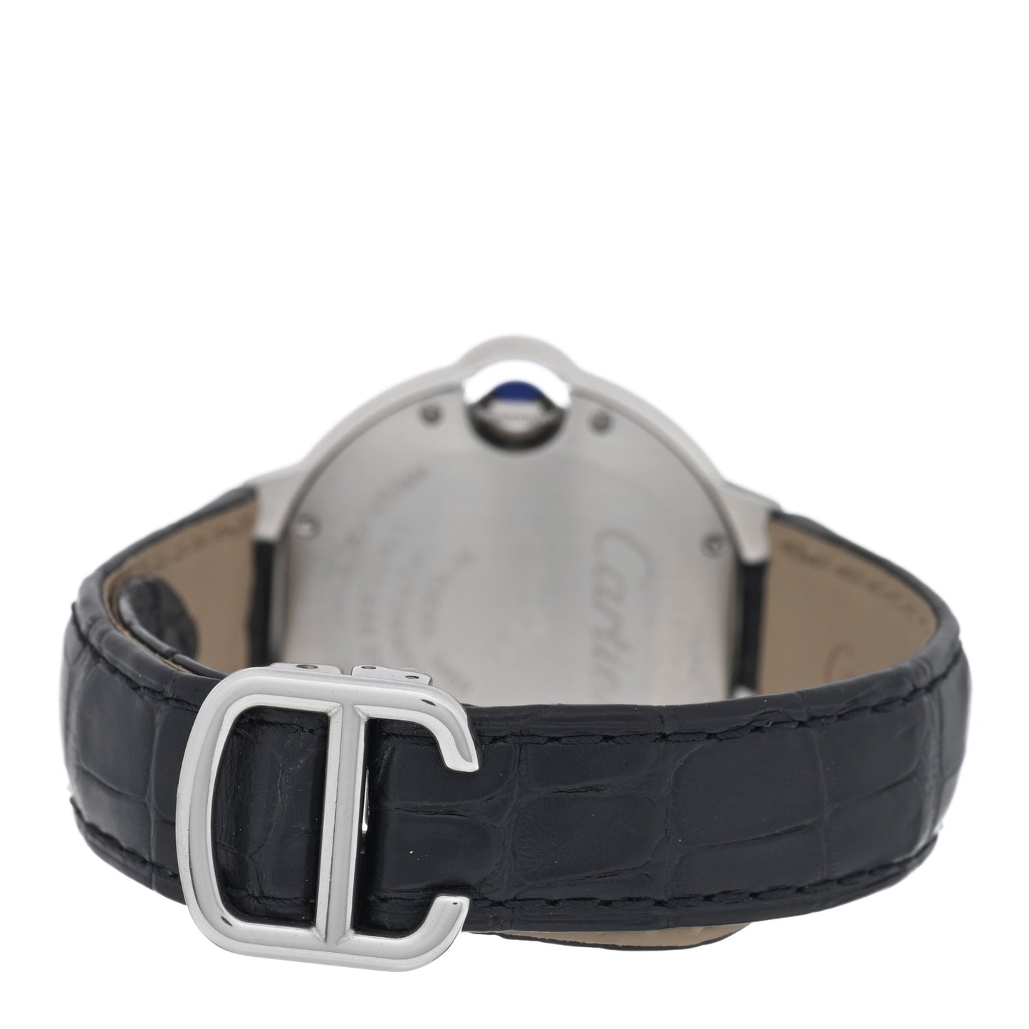 Stainless Steel Alligator 33mm Ballon Bleu De Cartier Automatic Watch