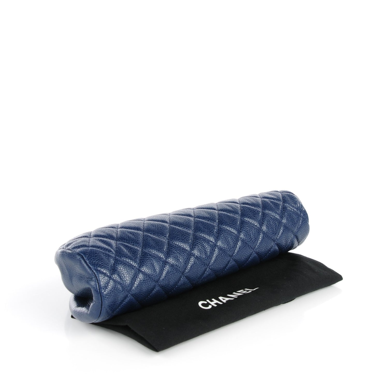 Caviar Quilted Timeless Clutch Navy