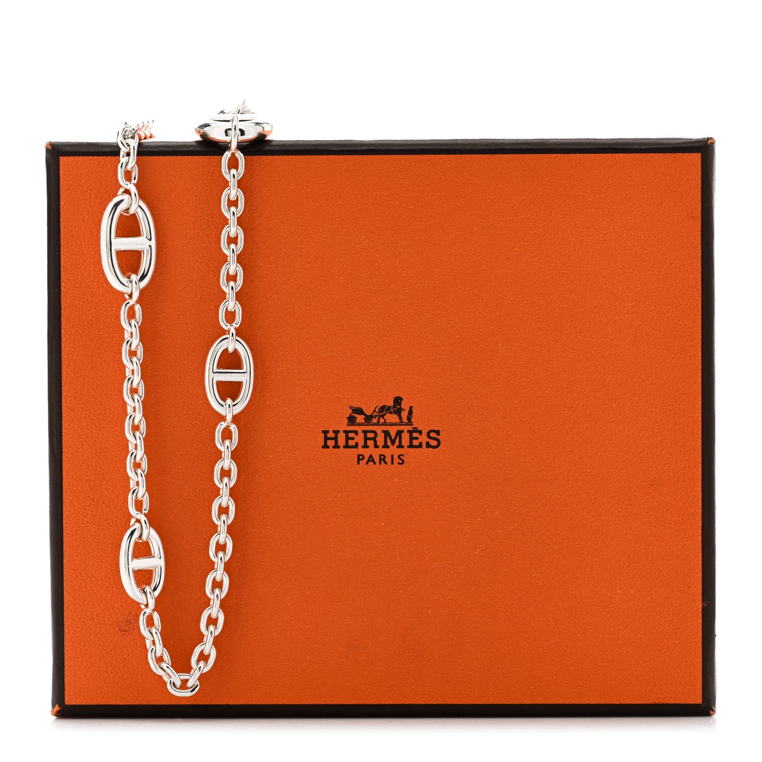 Hermes Sterling Silver Farandole Necklace 160 4 of 4