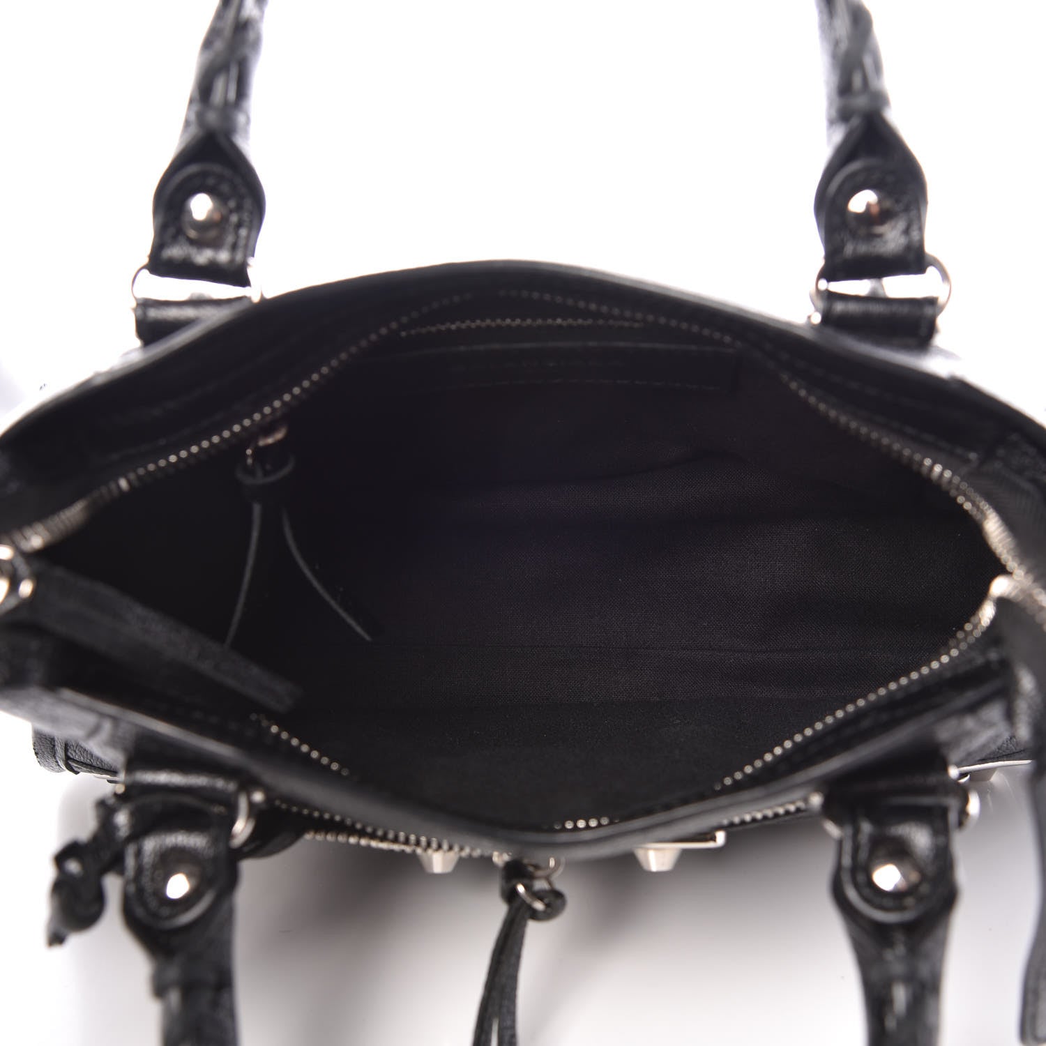 Balenciaga Chevre Silver Metallic Edge Hardware Mini City Black 5 of 9