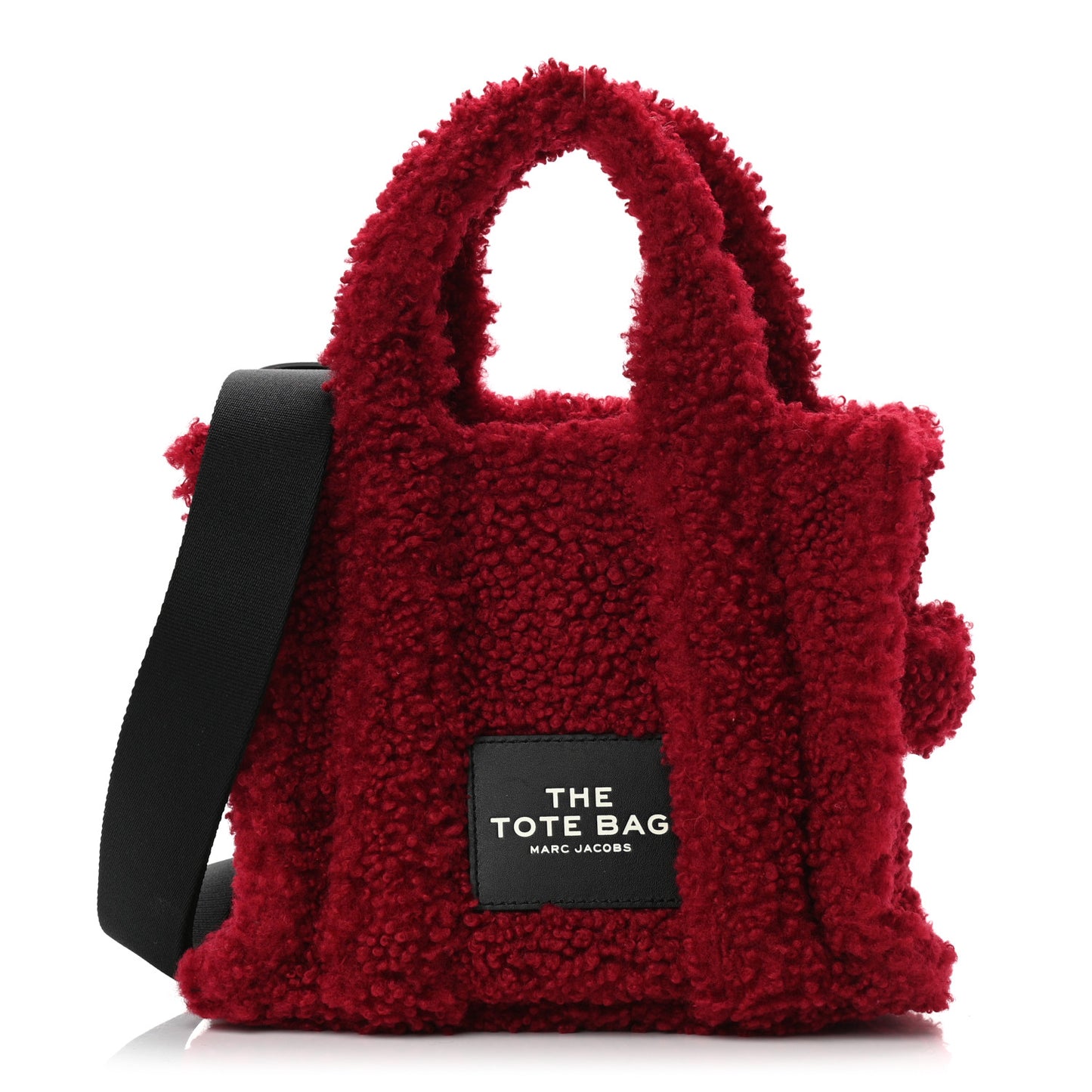 Polyester Cotton Mini The Teddy Traveler Tote Bag Red Wine