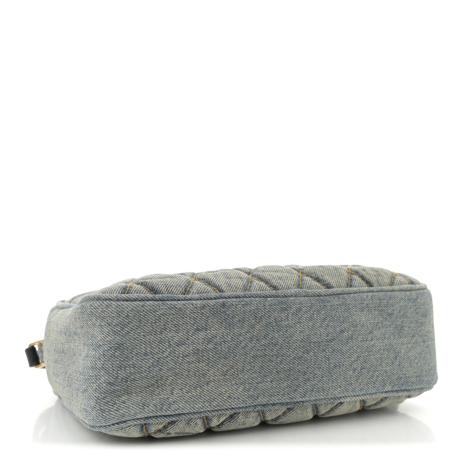 Saint Laurent Denim Matelasse Quilted Summer Embroidered Classic Monogram Camera Bag Blue 4 of 11
