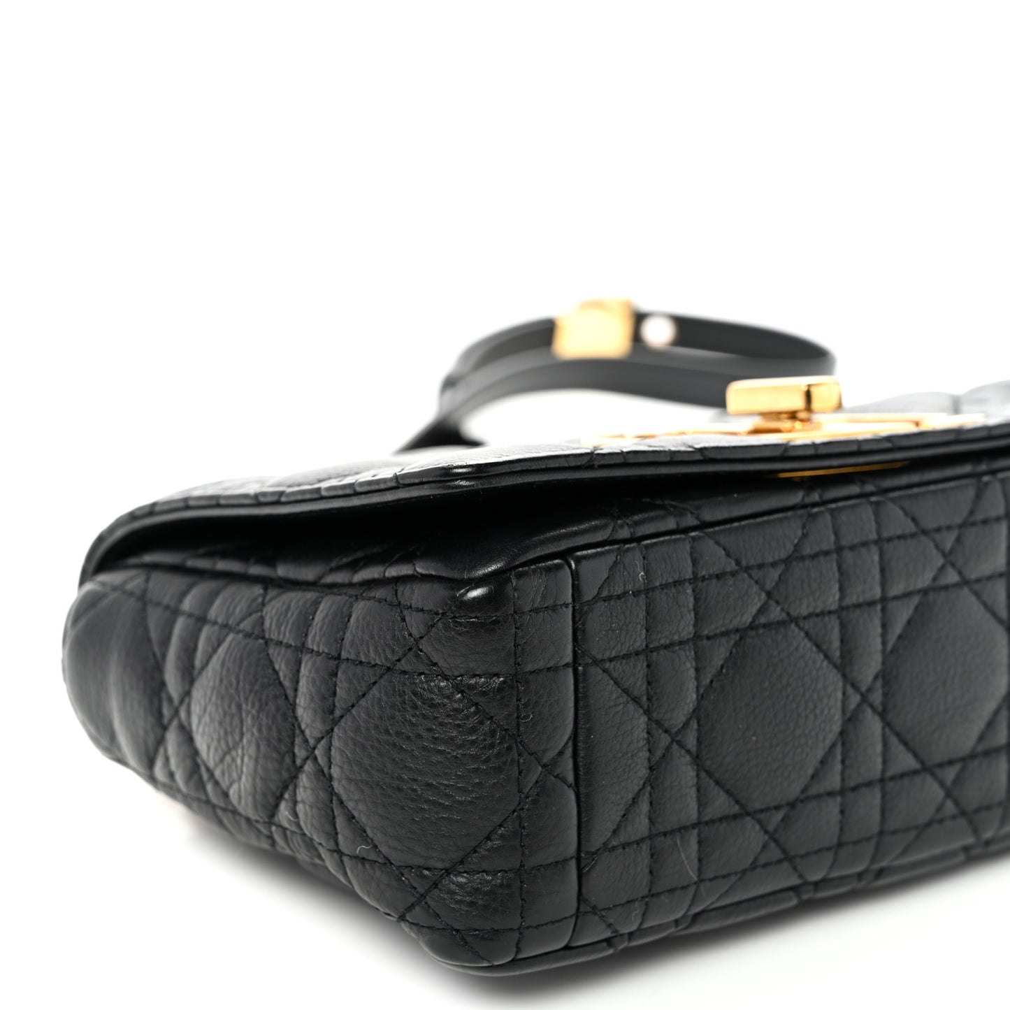 Calfskin Cannage Small Caro Bag Black