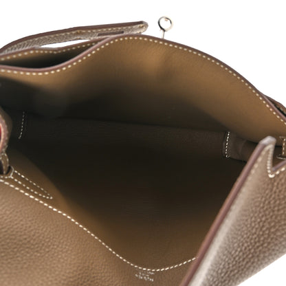 Hermes Togo Kelly Depeches 25 Pouch Etoupe 5 of 6