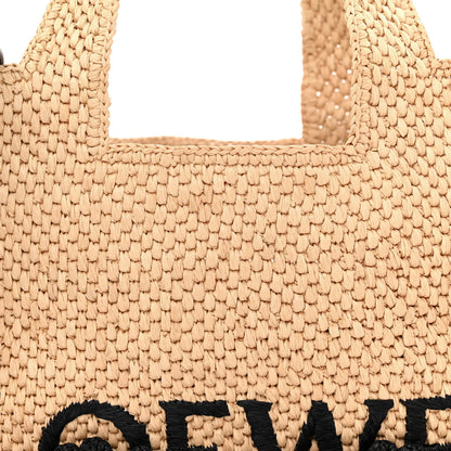 Loewe Raffia Calfskin Balloon Ruffles Bucket Bag Natural TanRaffia Small Paula's Ibiza Logo Tote Natural Black 8 of 12