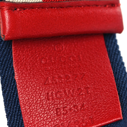 Gucci Web Queen Margaret Bee Sylvie Web Belt 85 34 Red White Blue 4 of 5
