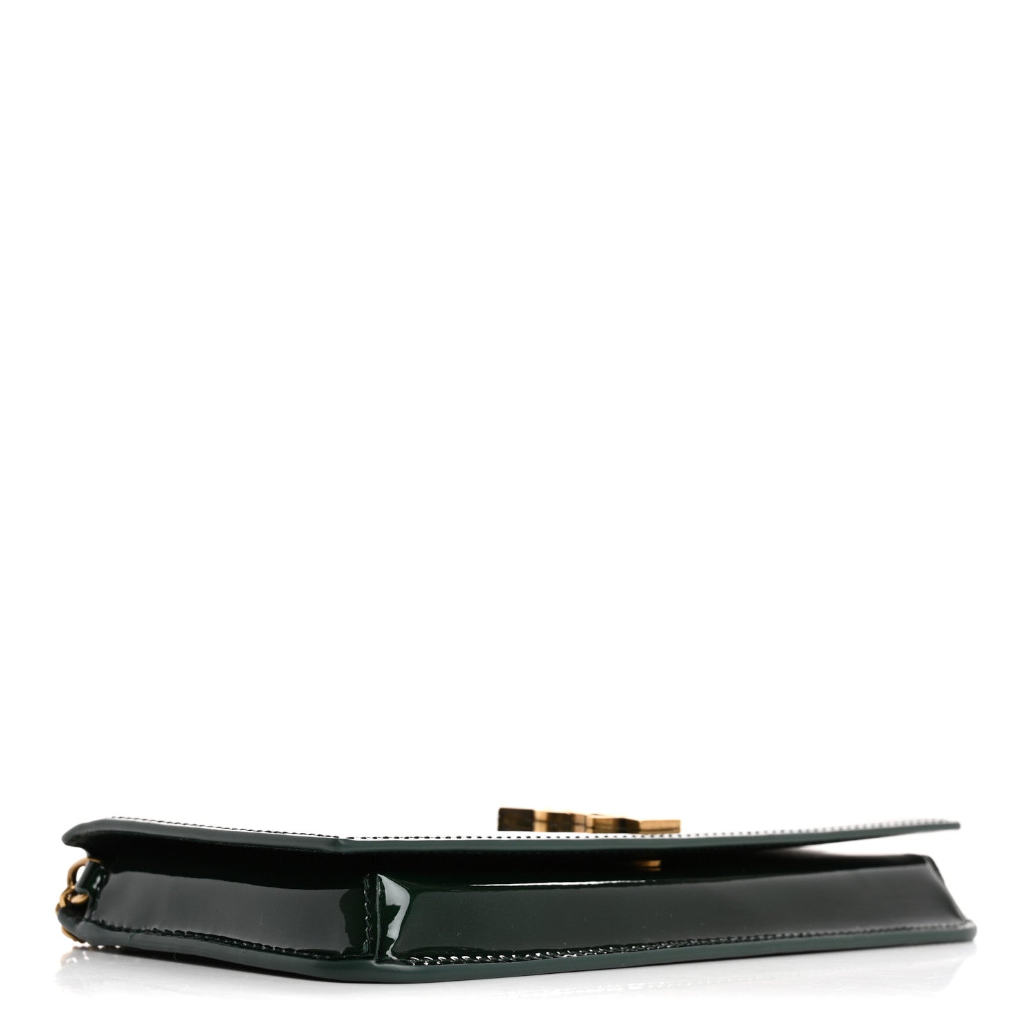 Saint Laurent Vernice Diamond Monogram Phone Holder Crossbody Fir Leaf 4 of 10