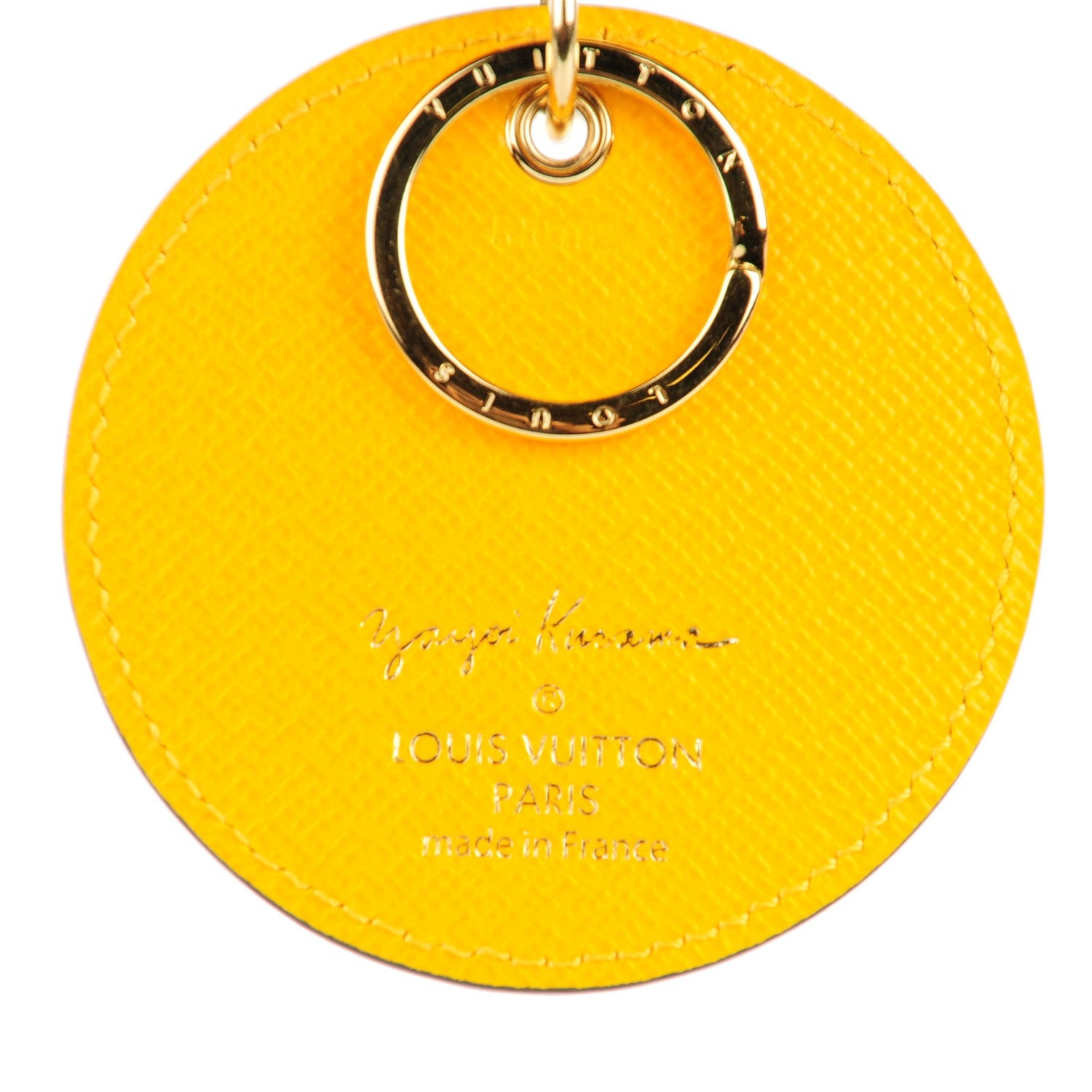 Louis Vuitton Monogram Kusama Town Key Ring Yellow 5 of 6