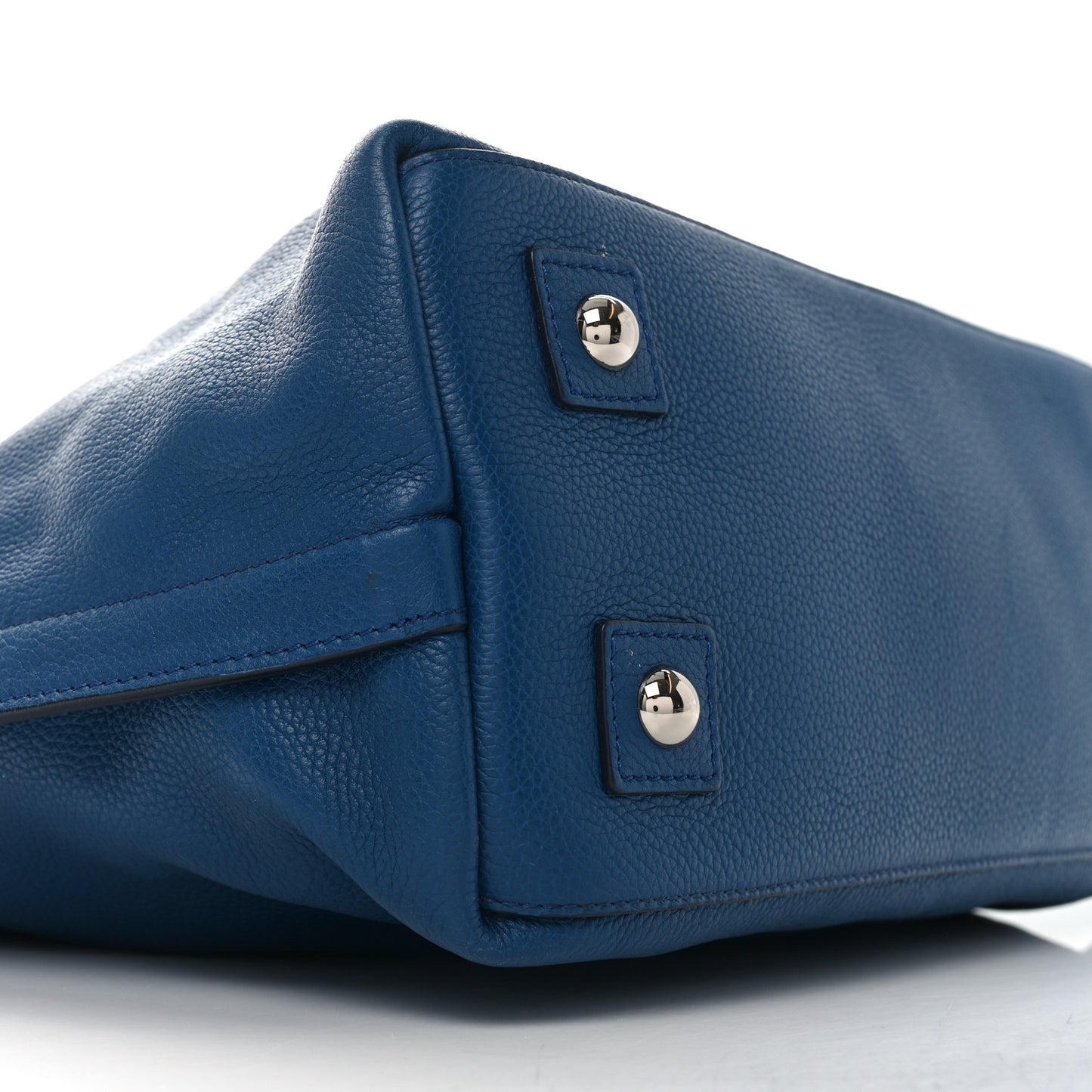 Classic Grained Calfskin Alice Satchel Blue