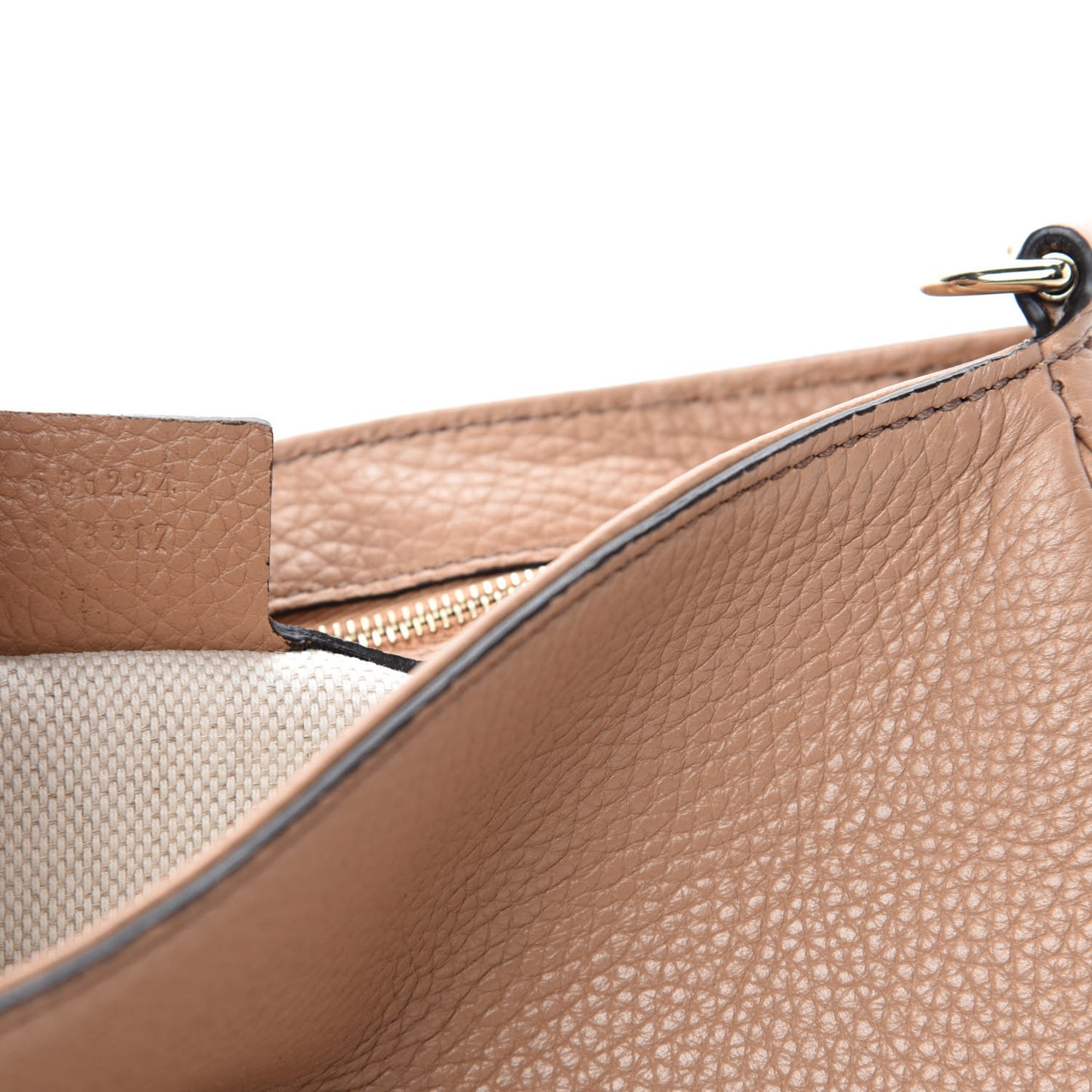 Pebbled Calfskin Medium Soho Flap Crossbody Camelia