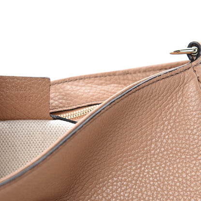Gucci Pebbled Calfskin Medium Soho Flap Crossbody Camelia 9 of 10