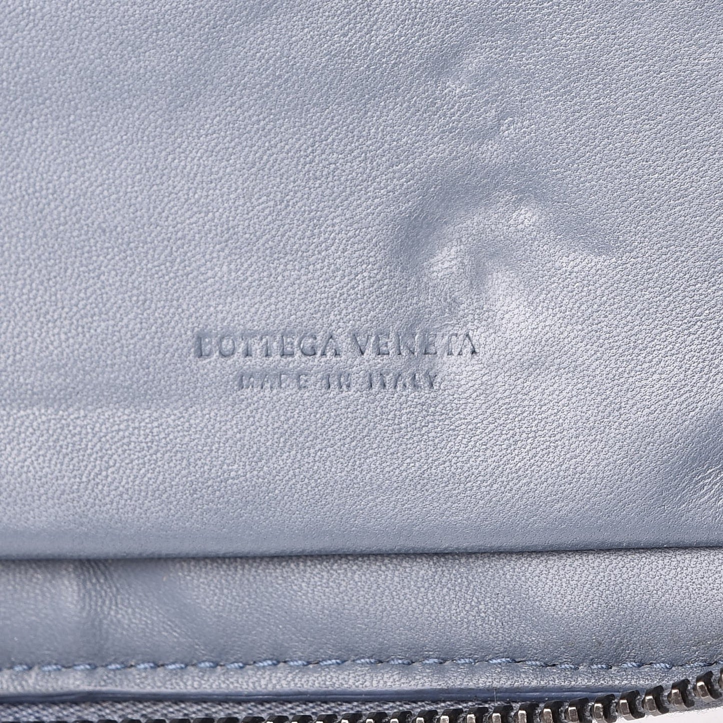 Nappa Intrecciato Zip Around Wallet Krim