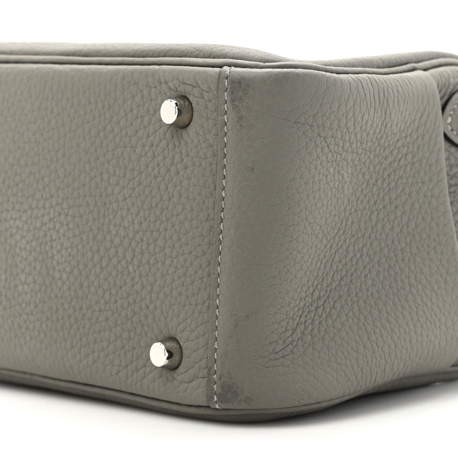Hermes Taurillon Clemence Mini Lindy 20 Gris Meyer 9 of 12