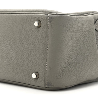 Hermes Taurillon Clemence Mini Lindy 20 Gris Meyer 9 of 12